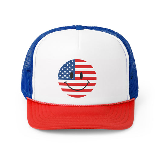 America Smiley Trucker Caps